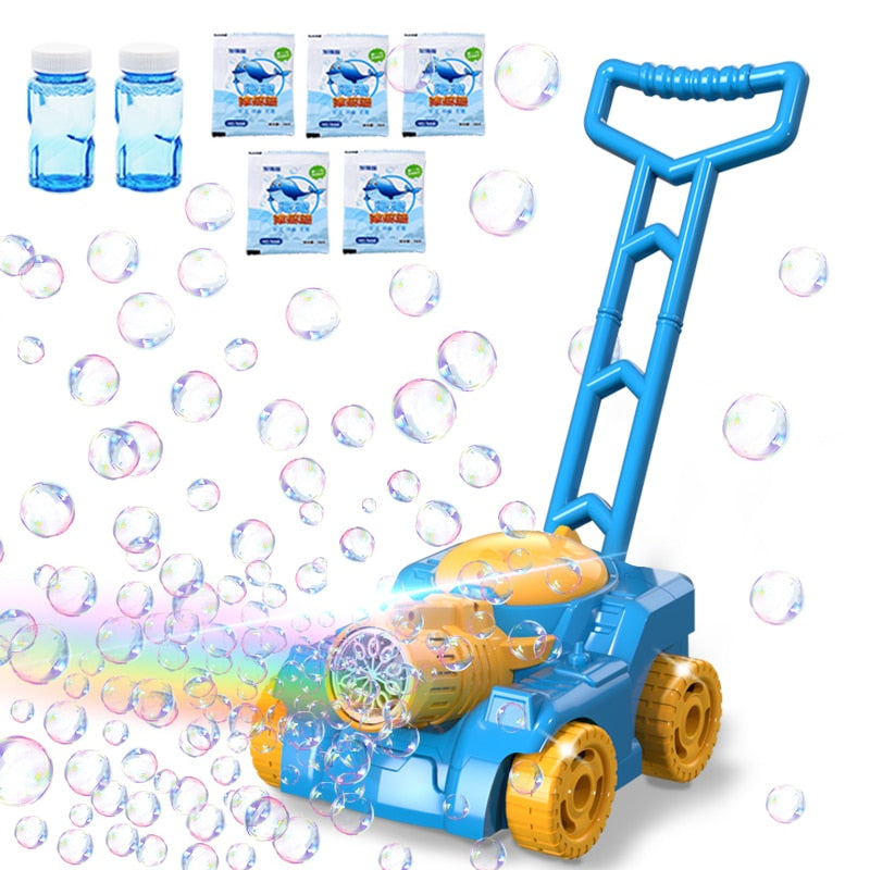 QDRAGON New Tank Bubble Gun for Kids Electronic Bubble Machine With Light Outdoor Game Push Walker Toys for 2-6+ Years Olds