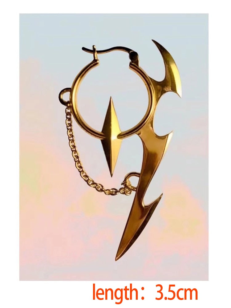 2022 New Punk Drop Earrings Y2K Fashion Gothic Personality Darts Pendant Earring for Women Men Girls Female Ear Jewelry