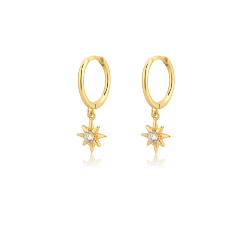 Fashion Hanging earrings Zircon Lightning Short Pendant Drop Ear Ring Ear Bone Sweet Trend Female Jewelry Hoop Earring for Women