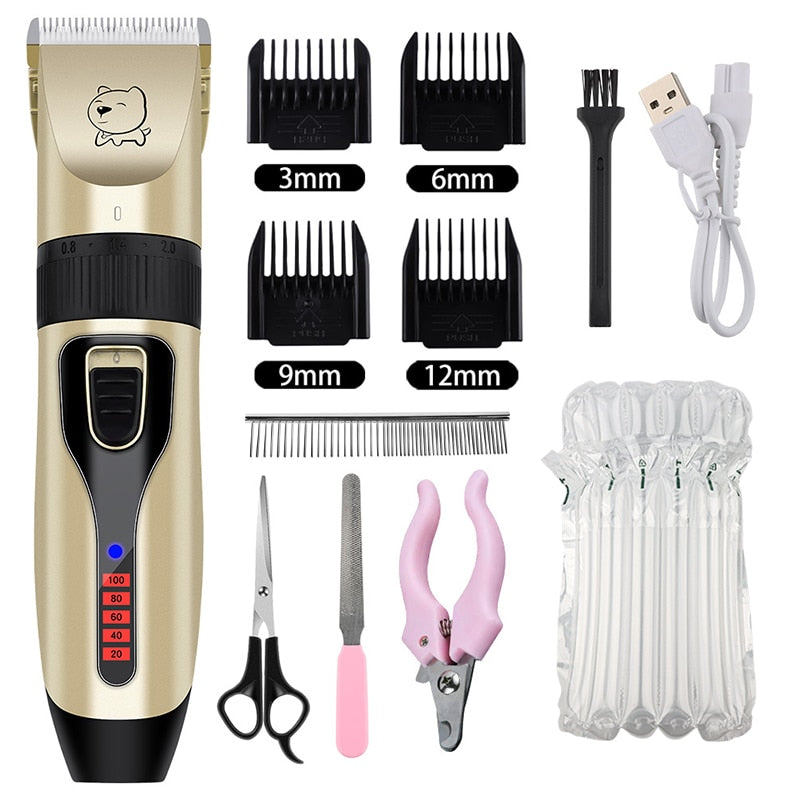 Electric Dog Clippers Professional Pet Hair Trimmer Dogs Grooming Hairdresser Hair Cutter Cat Hair Cutting Remover Machine Kit