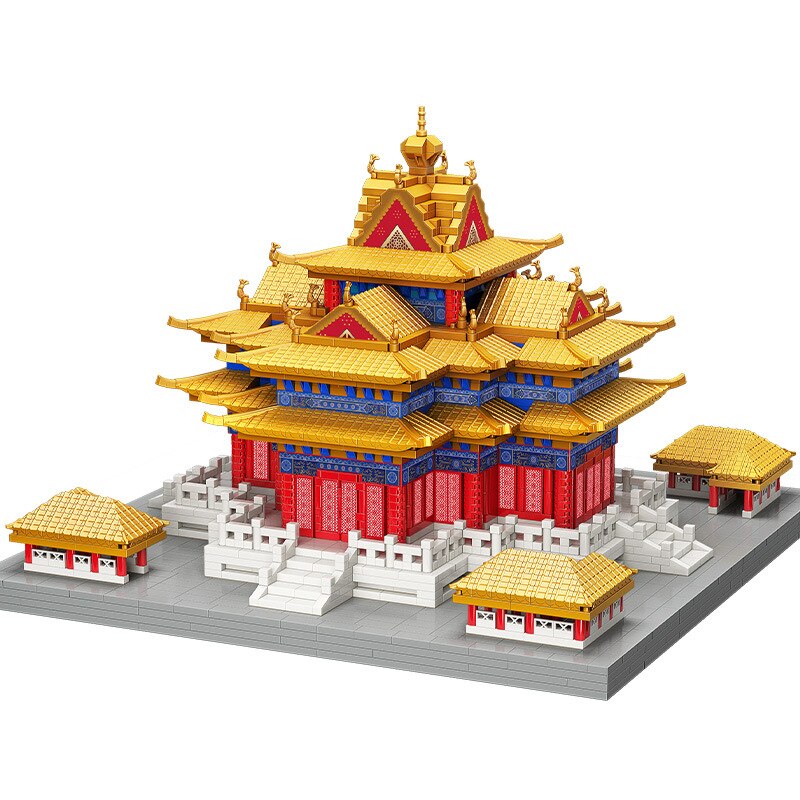 Famous Ancient Chinese Architecture mini diamond Blocks Model The tower Building Blocks Educational Kids Toys Bricks Gifts