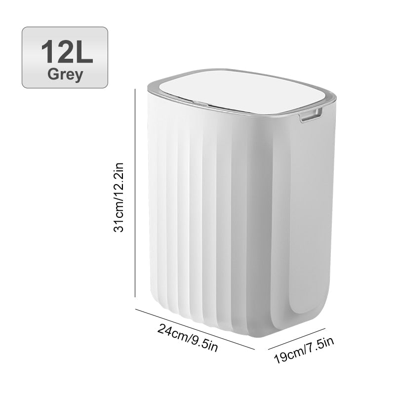 Smart Trash Can Large Capacity For Kitchen Bathroom Garbage Bin Automatic Induction Waterproof Bin With Lid Smart Home Trash Can