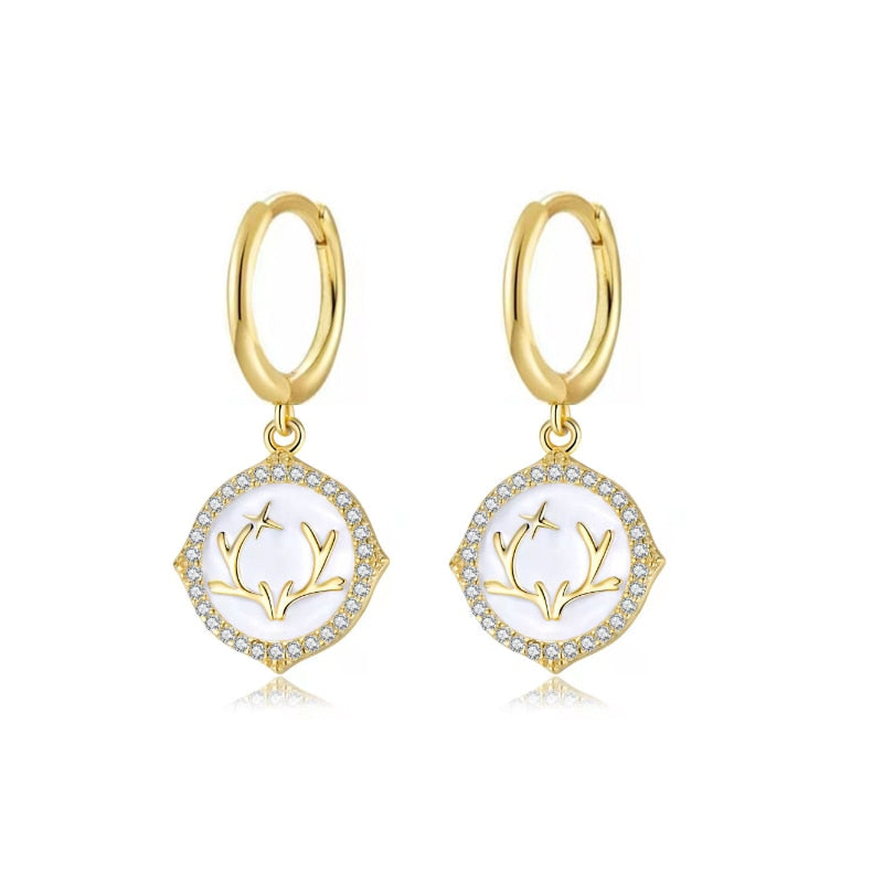 Fashion Hanging earrings Zircon Lightning Short Pendant Drop Ear Ring Ear Bone Sweet Trend Female Jewelry Hoop Earring for Women