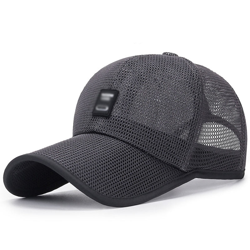 Men's Mesh Baseball Cap Breathable Summer Caps Dad Hat Outdoor Fishing Hats Bone Gorras Snapback Trucker Cap Sunscreen Visor Hat