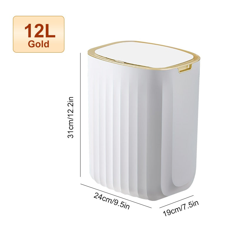 Smart Trash Can Large Capacity For Kitchen Bathroom Garbage Bin Automatic Induction Waterproof Bin With Lid Smart Home Trash Can