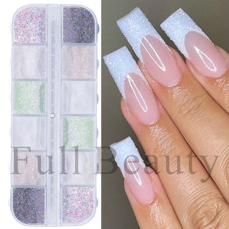 Iridescent Mixed Hexagon Nail Glitter Sequins Holo Flakes Nail Art Powder Gel Polish Paillette Manicure Accessories LADJ01-12-2