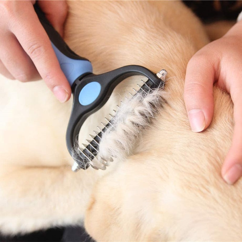 2022 yeni epilasyon tarak köpekler kedi Detangler kürk kırpma Dematting fırça tımar aracı için mat uzun saç kıvırcık Pet