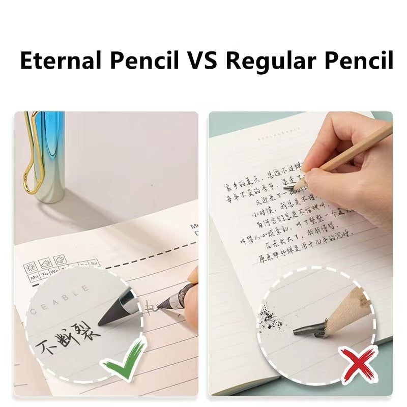 New Technology Colorful Unlimited Writing Eternal Pencil No Ink Pen Magic Pencils Painting Supplies Novelty Gifts Stationery