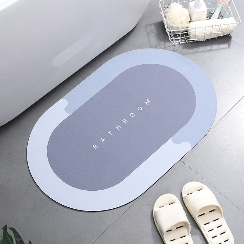 Super Absorbent Bath Mat Instant Drying Mat Bathroom Rug Non-slip Entrance Doormat Nappa Skin Floor Mat Toilet Carpet Home Decor