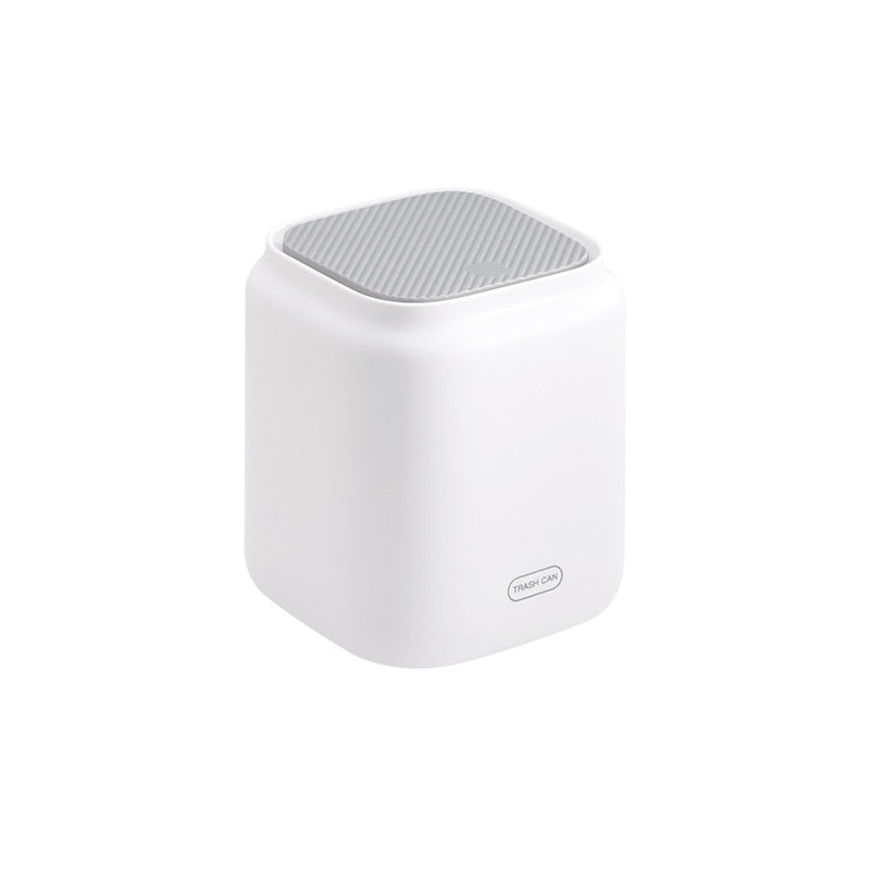 YOZWOO 2022 New Desktop trash can Creative small office press flip paper basket Nordic cute ins mini trash can