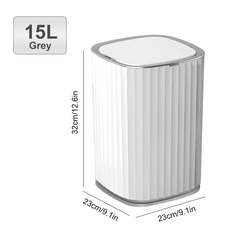 Smart Trash Can Large Capacity For Kitchen Bathroom Garbage Bin Automatic Induction Waterproof Bin With Lid Smart Home Trash Can