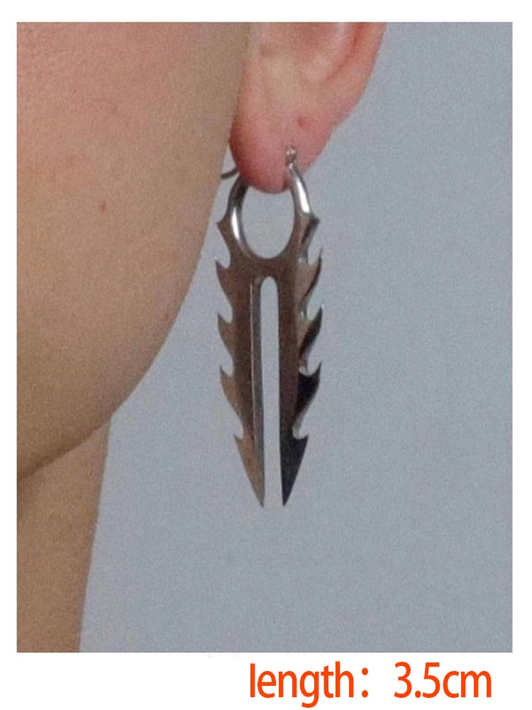 2022 New Punk Drop Earrings Y2K Fashion Gothic Personality Darts Pendant Earring for Women Men Girls Female Ear Jewelry