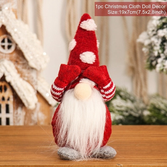 Christmas Doll Ornaments Merry Christmas Decorations For Home Table Decor Xmas Gift 2023 Navidad Happy New Year Decor 2023 Noel