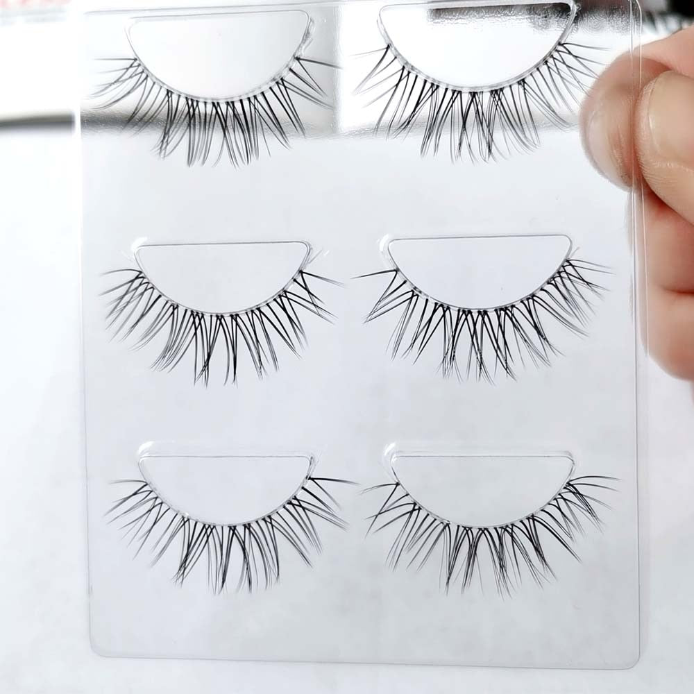 NEW Wholesale Mink Eyelashes 3pair lashes invisible band mink lashes reusable false eyelashes Makeup in Bulk