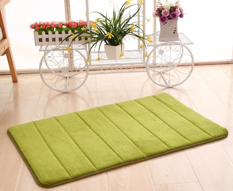 Cobblestone Embossed Bathroom Bath Mat Coral Fleece Non-slip Carpet In Bathtub Floor Rug Shower Room Doormat Memory Foam Pad