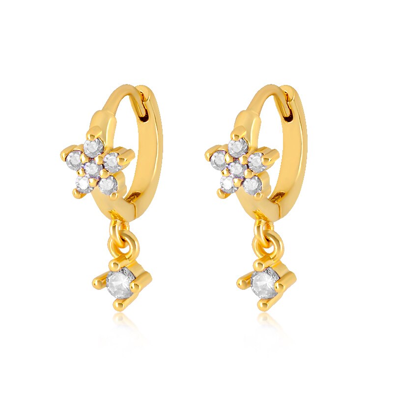 925 Sterling Silver Ear Needle Butterfly Hoop Earrings Colorful Crystal Animal Pendant Earrings for Women Party Fashion Jewelry
