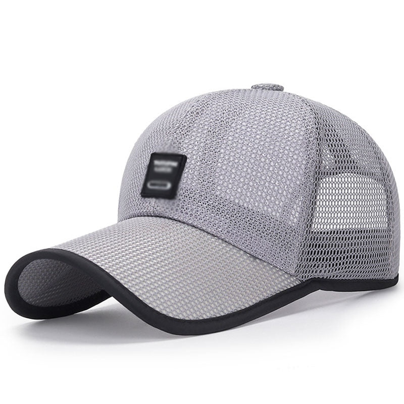 Men's Mesh Baseball Cap Breathable Summer Caps Dad Hat Outdoor Fishing Hats Bone Gorras Snapback Trucker Cap Sunscreen Visor Hat