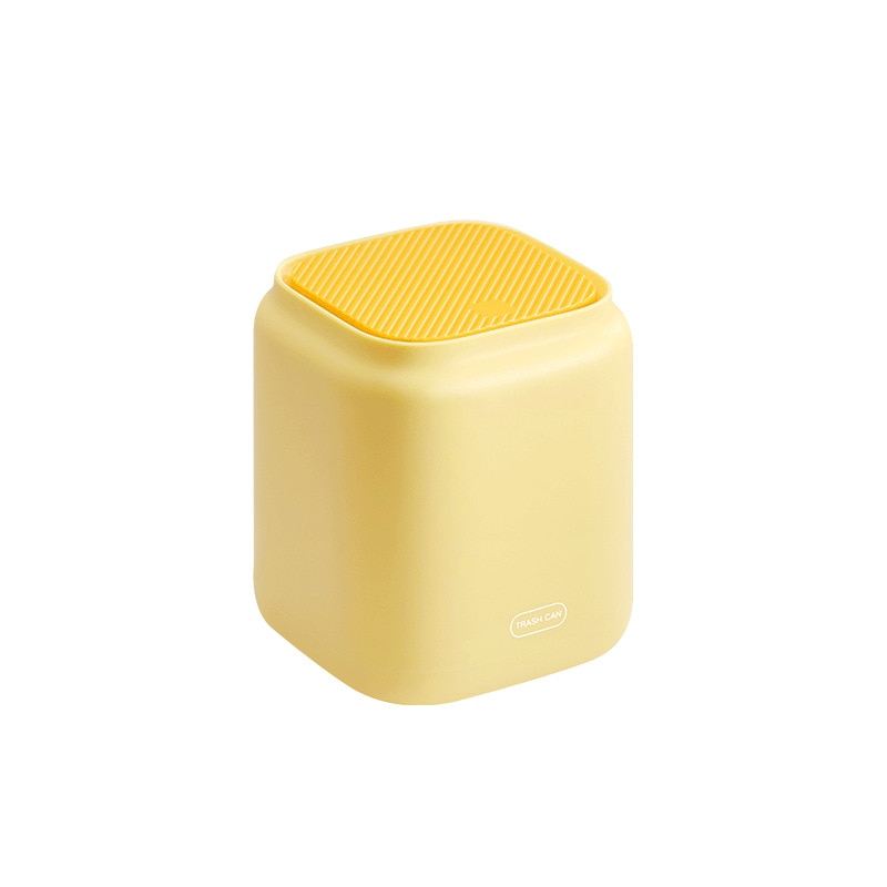 YOZWOO 2022 New Desktop trash can Creative small office press flip paper basket Nordic cute ins mini trash can