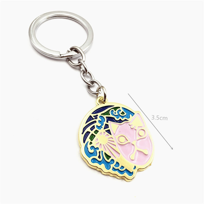 Demon Slayer Sword Keychain Japan Anime Demon Slayer Kimetsu no Yaiba Cartoon Kamado Tanjirou Blade Chaveio Weapons Props Gifts