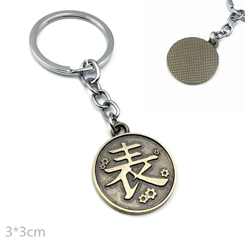 Demon Slayer Sword Keychain Japan Anime Demon Slayer Kimetsu no Yaiba Cartoon Kamado Tanjirou Blade Chaveio Weapons Props Gifts