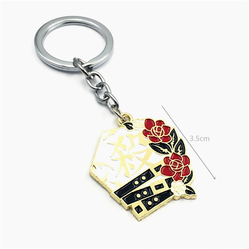 Demon Slayer Sword Keychain Japan Anime Demon Slayer Kimetsu no Yaiba Cartoon Kamado Tanjirou Blade Chaveio Weapons Props Gifts