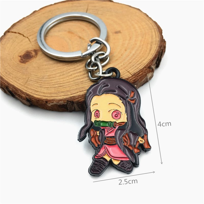Demon Slayer Sword Keychain Japan Anime Demon Slayer Kimetsu no Yaiba Cartoon Kamado Tanjirou Blade Chaveio Weapons Props Gifts