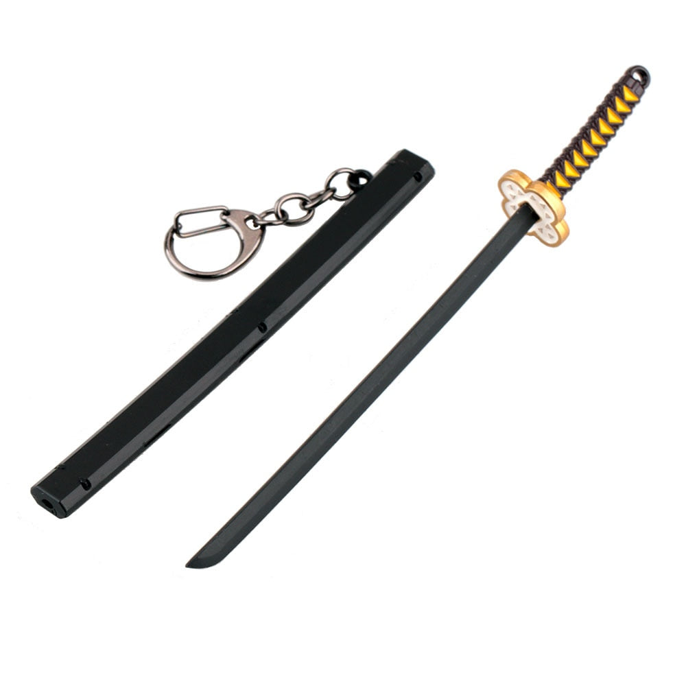 Demon Slayer Sword Keychain Japan Anime Demon Slayer Kimetsu no Yaiba Cartoon Kamado Tanjirou Blade Chaveio Weapons Props Gifts