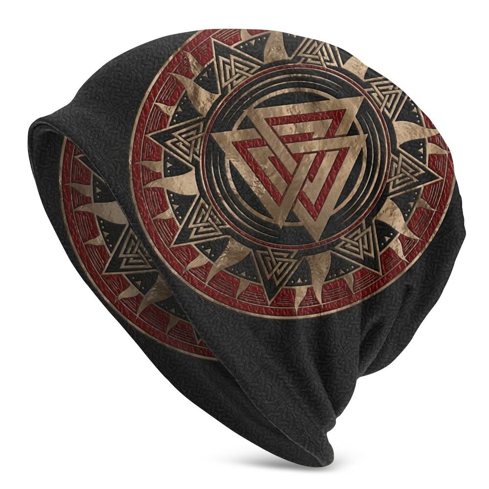 Bonnet Hats Viking Ragnar Lothbrok Men Women&#39;s Knitting Hat Tree Of With Triquetra Winter Warm Cap Street Skullies Beanies Caps