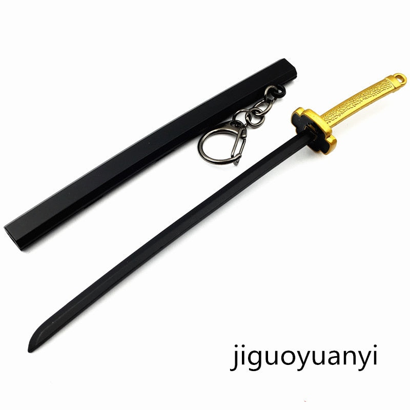 Demon Slayer Sword Keychain Japan Anime Demon Slayer Kimetsu no Yaiba Cartoon Kamado Tanjirou Blade Chaveio Weapons Props Gifts