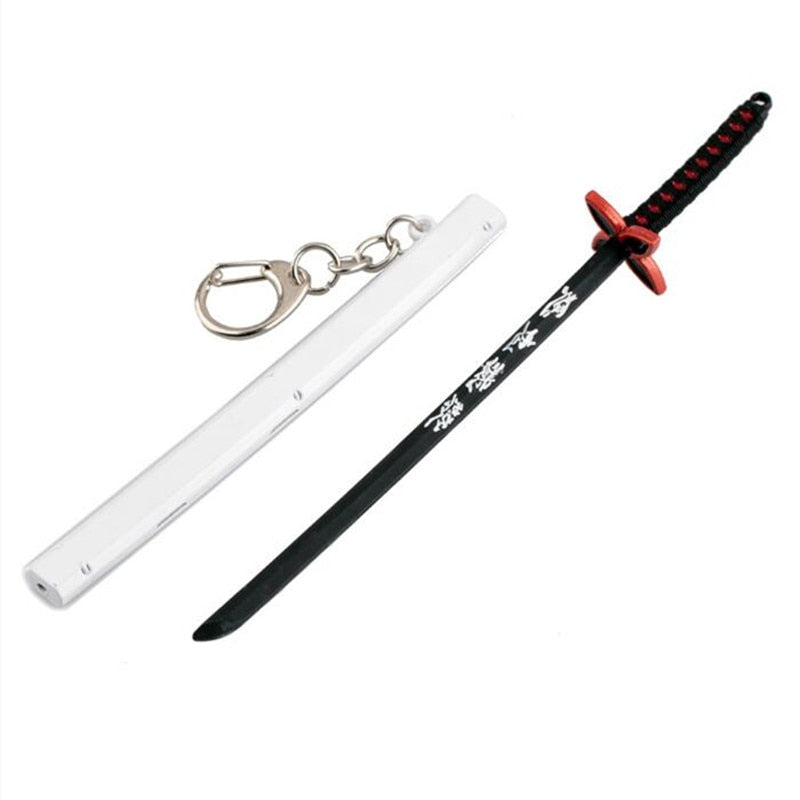Demon Slayer Sword Keychain Japan Anime Demon Slayer Kimetsu no Yaiba Cartoon Kamado Tanjirou Blade Chaveio Weapons Props Gifts