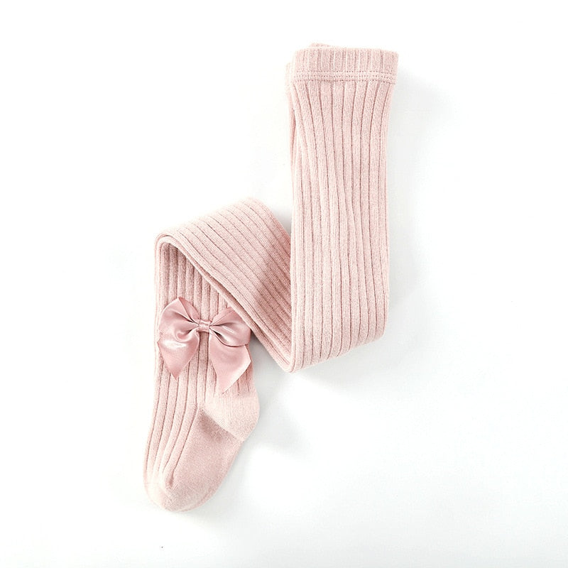 Cotton Girls Tights Princess Bowknet Baby Girl&#39;s One-Piece Pantyhose Baby Spring and Autumn New Style Trousers Lace Stocking