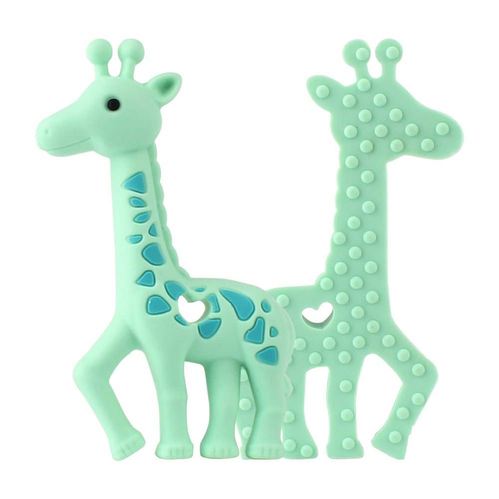 Keep&amp;Grow 1pcs Baby Animal Silicone Teethers Dog Dinosaur Koala Baby Teething Product Accessories For Pacifier Chains BPA Free