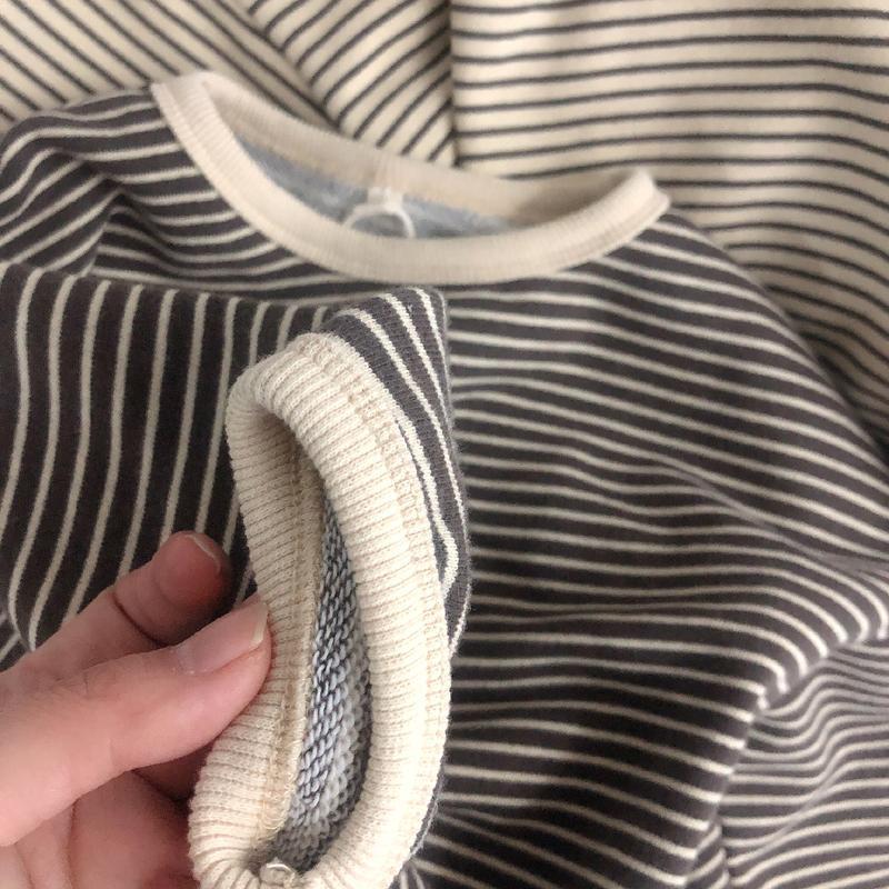 VIDMID boys sweaters tees spring long sleeve Korean loose striped tops children&#39;s T-shirts all-match bottoming girl shirts P4326