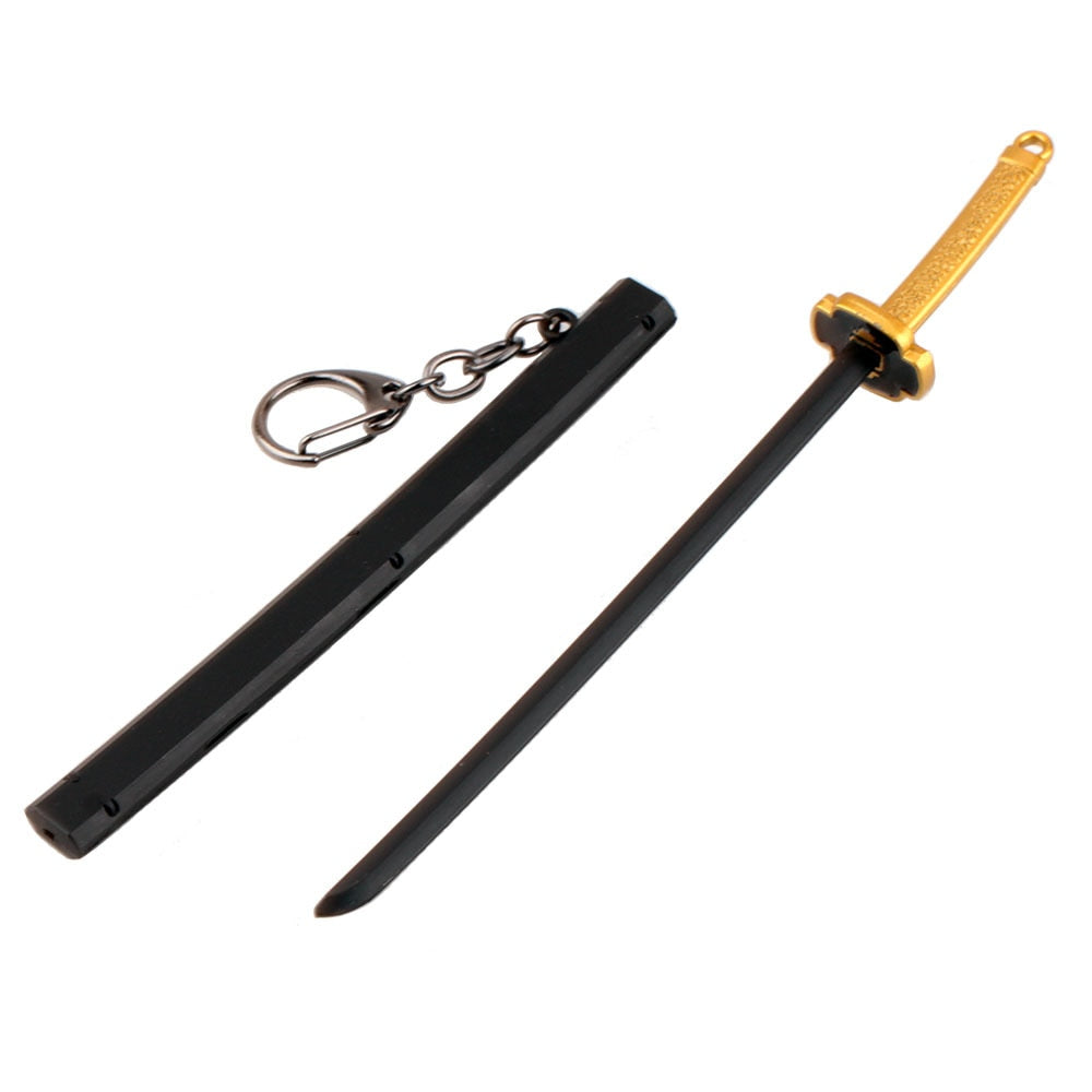Demon Slayer Sword Keychain Japan Anime Demon Slayer Kimetsu no Yaiba Cartoon Kamado Tanjirou Blade Chaveio Weapons Props Gifts