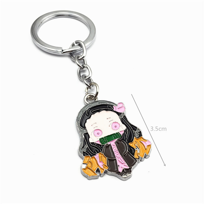 Demon Slayer Sword Keychain Japan Anime Demon Slayer Kimetsu no Yaiba Cartoon Kamado Tanjirou Blade Chaveio Weapons Props Gifts