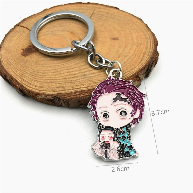 Demon Slayer Sword Keychain Japan Anime Demon Slayer Kimetsu no Yaiba Cartoon Kamado Tanjirou Blade Chaveio Weapons Props Gifts