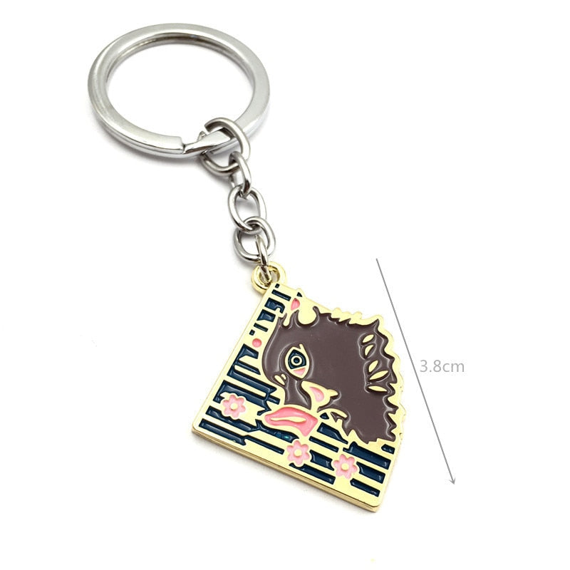 Demon Slayer Sword Keychain Japan Anime Demon Slayer Kimetsu no Yaiba Cartoon Kamado Tanjirou Blade Chaveio Weapons Props Gifts