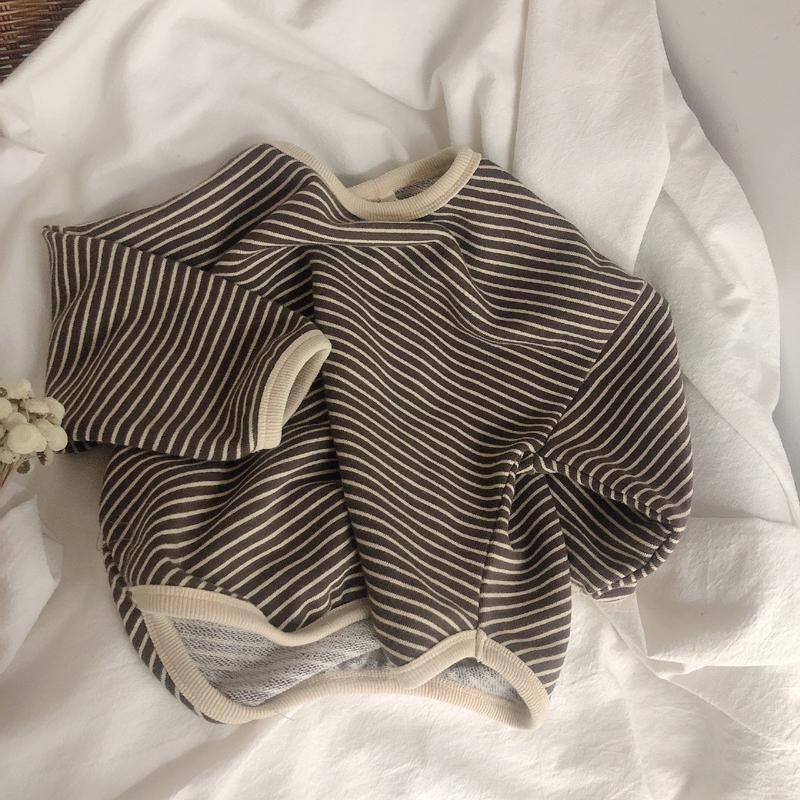 VIDMID boys sweaters tees spring long sleeve Korean loose striped tops children&#39;s T-shirts all-match bottoming girl shirts P4326