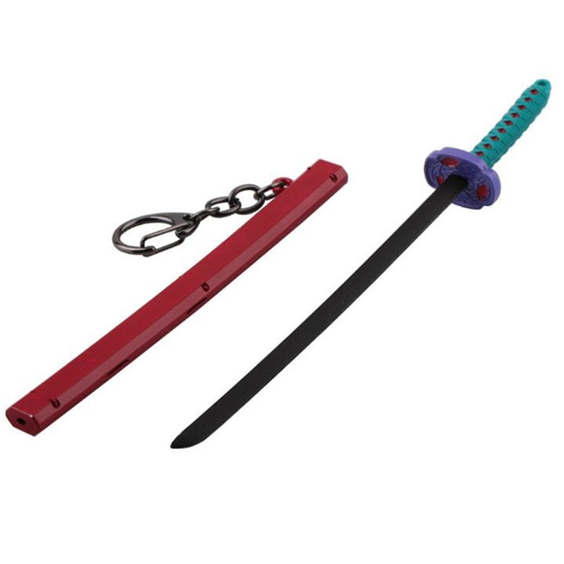 Demon Slayer Sword Keychain Japan Anime Demon Slayer Kimetsu no Yaiba Cartoon Kamado Tanjirou Blade Chaveio Weapons Props Gifts