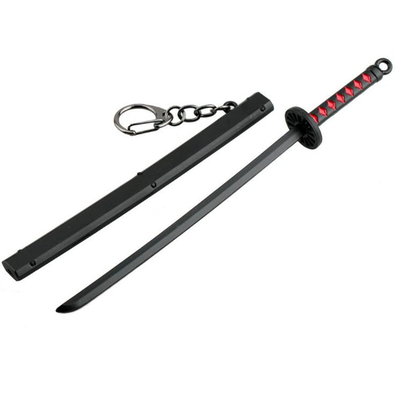 Demon Slayer Sword Keychain Japan Anime Demon Slayer Kimetsu no Yaiba Cartoon Kamado Tanjirou Blade Chaveio Weapons Props Gifts