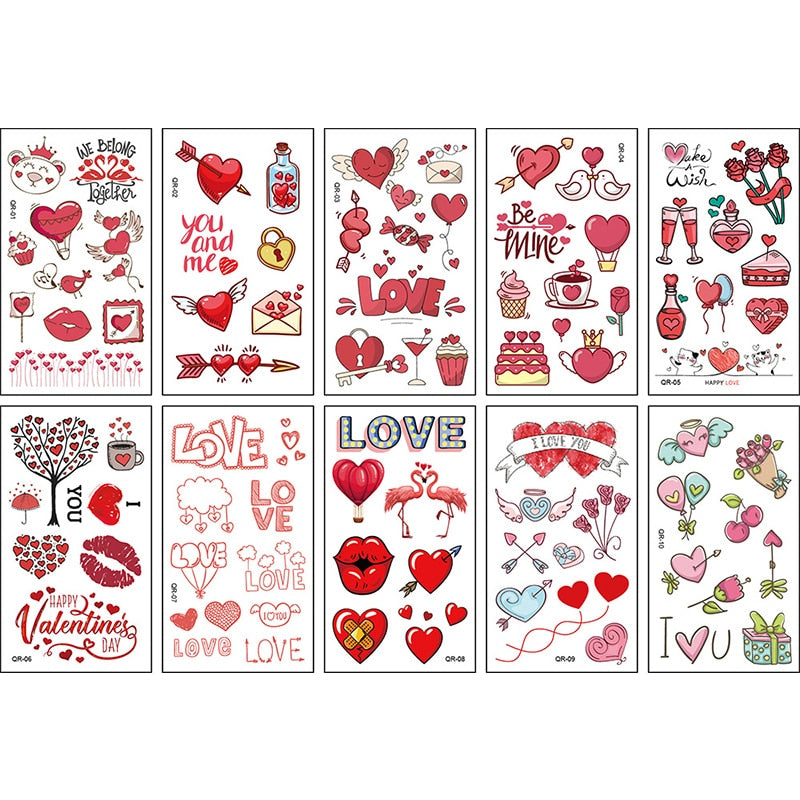 10Sheets/lot Children Cute Cartoon Unicorn Temporary Tattoo Stickers Baby Shower Kids Body Makeup Sticker Tattoos Mermaid Party