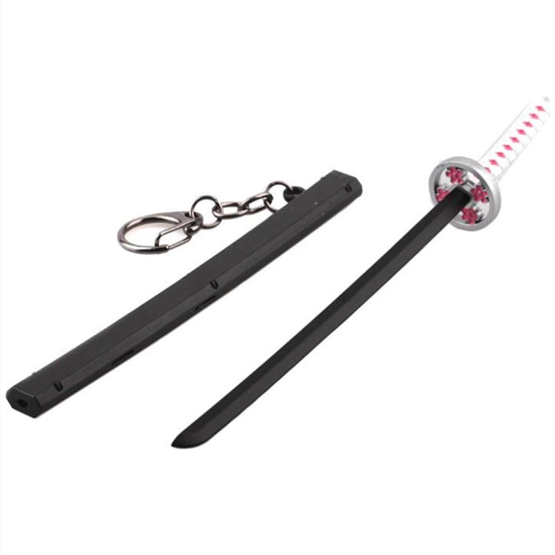 Demon Slayer Sword Keychain Japan Anime Demon Slayer Kimetsu no Yaiba Cartoon Kamado Tanjirou Blade Chaveio Weapons Props Gifts