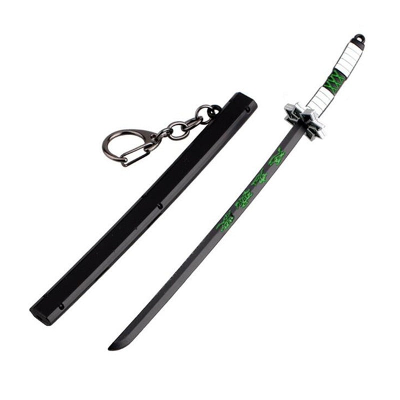 Demon Slayer Sword Keychain Japan Anime Demon Slayer Kimetsu no Yaiba Cartoon Kamado Tanjirou Blade Chaveio Weapons Props Gifts