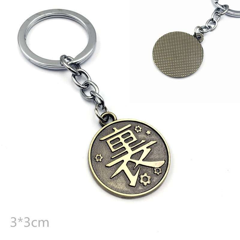 Demon Slayer Sword Keychain Japan Anime Demon Slayer Kimetsu no Yaiba Cartoon Kamado Tanjirou Blade Chaveio Weapons Props Gifts