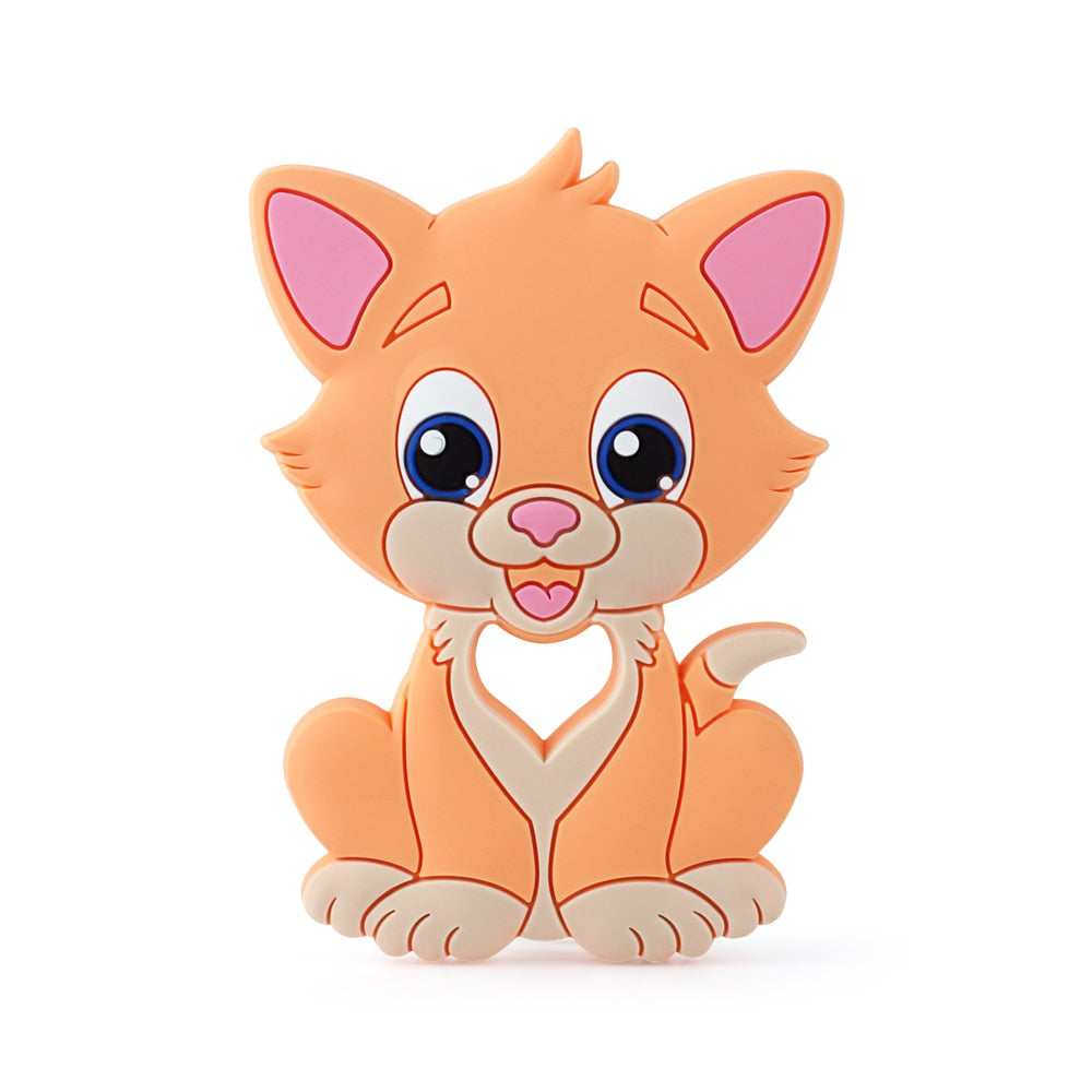 Keep&amp;Grow 1pcs Baby Animal Silicone Teethers Dog Dinosaur Koala Baby Teething Product Accessories For Pacifier Chains BPA Free