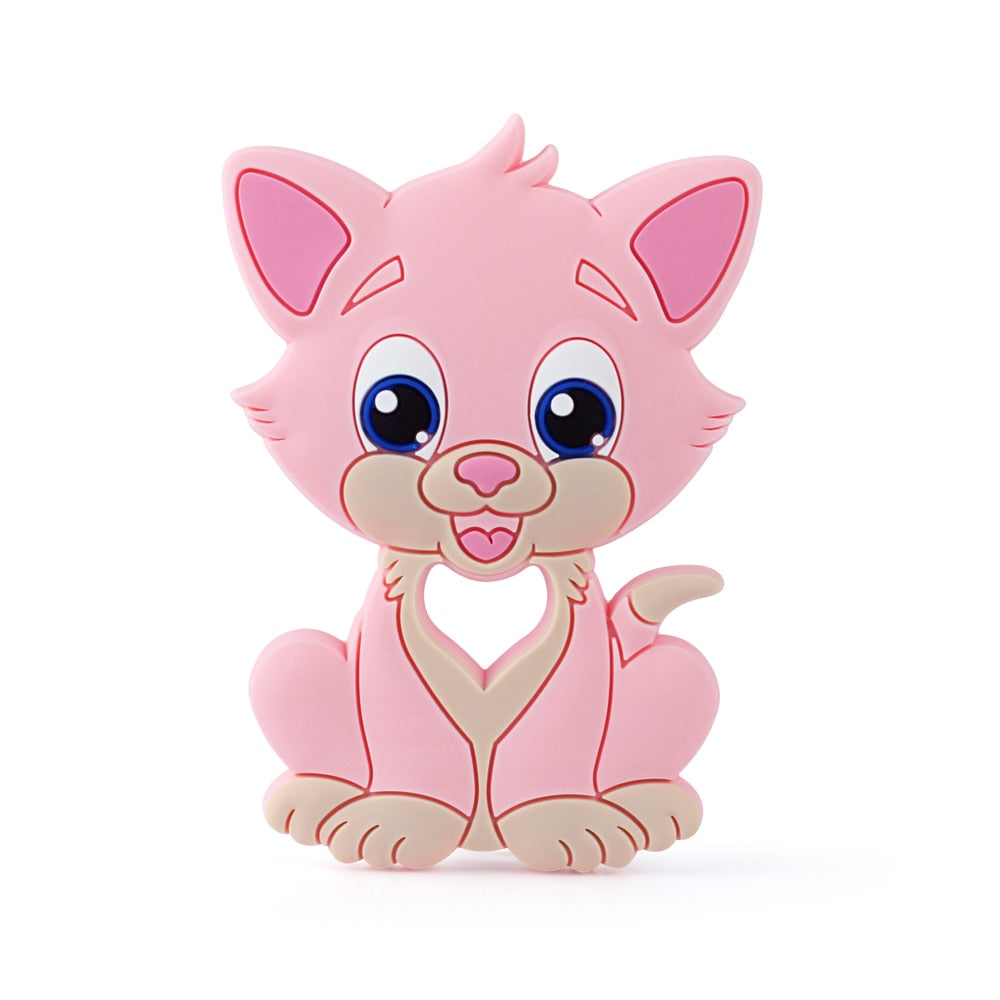 Keep&amp;Grow 1pcs Baby Animal Silicone Teethers Dog Dinosaur Koala Baby Teething Product Accessories For Pacifier Chains BPA Free