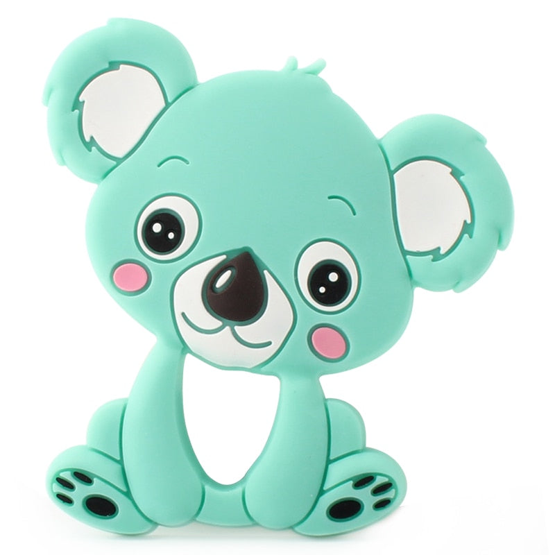 Keep&amp;Grow 1pcs Baby Animal Silicone Teethers Dog Dinosaur Koala Baby Teething Product Accessories For Pacifier Chains BPA Free