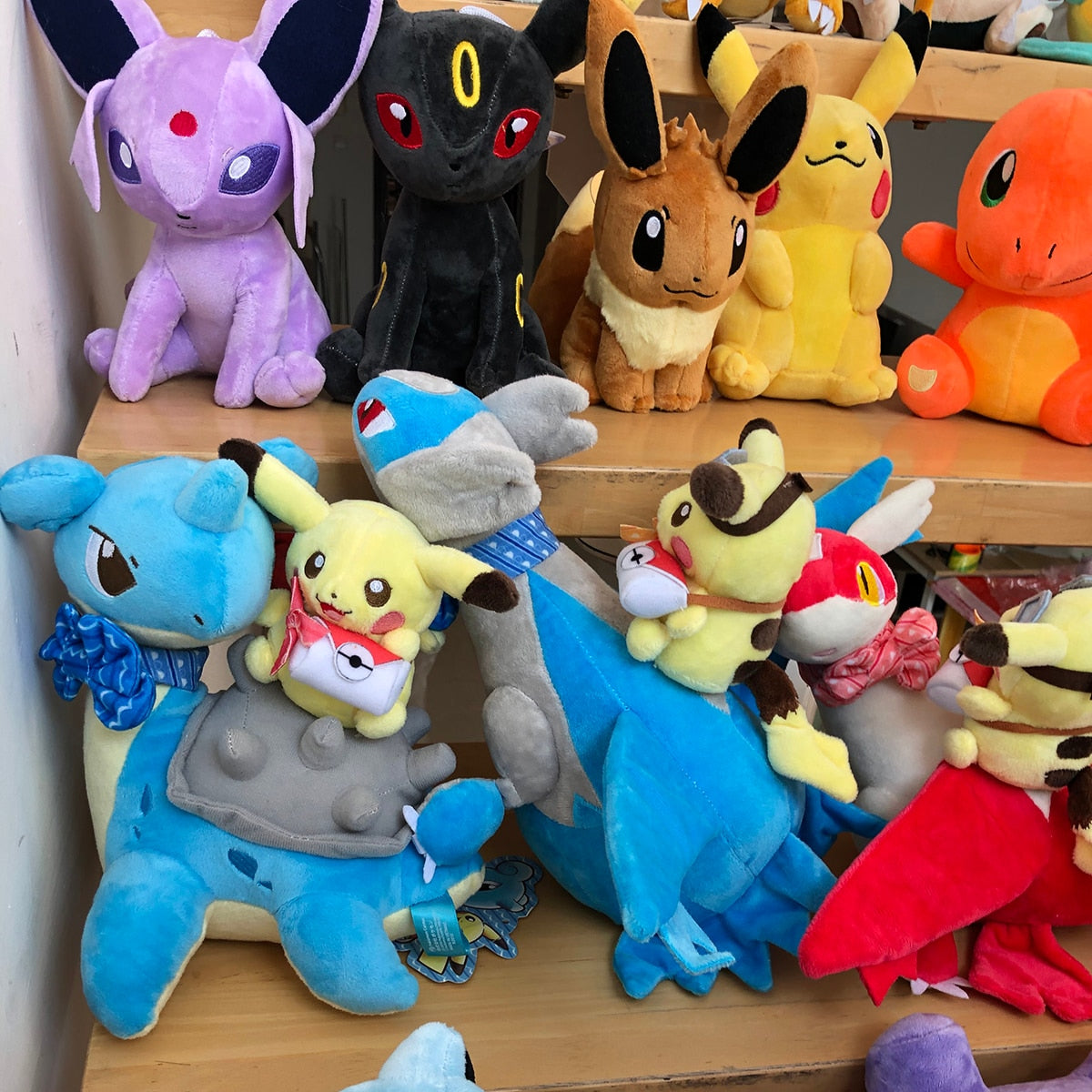 Pokemon Plush Toy Pikachu Stuffed Eevee Charmander Squirtle Charizard Blastoise Bulbasaur Anime Figure Doll Baby Christmas Gift
