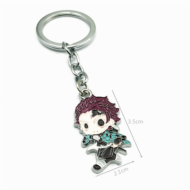 Demon Slayer Sword Keychain Japan Anime Demon Slayer Kimetsu no Yaiba Cartoon Kamado Tanjirou Blade Chaveio Weapons Props Gifts