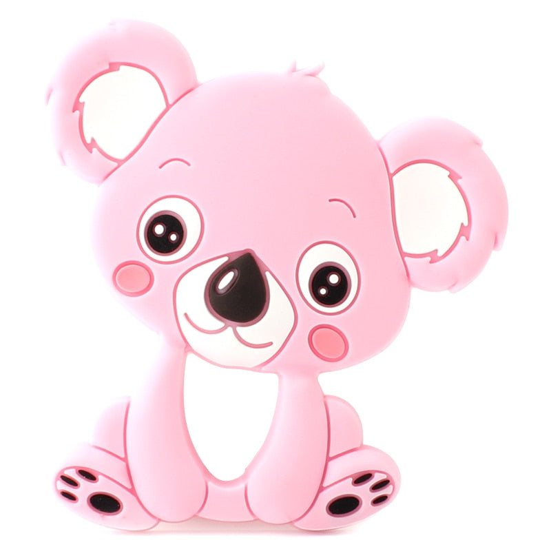 Keep&amp;Grow 1pcs Baby Animal Silicone Teethers Dog Dinosaur Koala Baby Teething Product Accessories For Pacifier Chains BPA Free